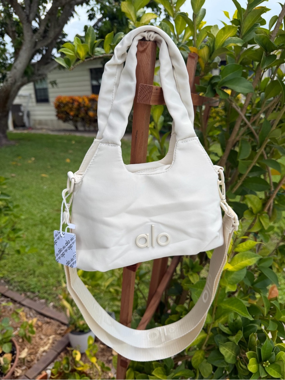 ALO Yoga Crossbody Mini Cream Bag